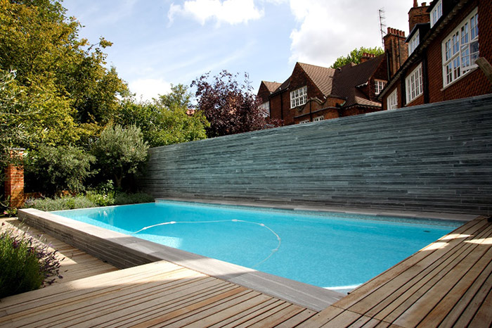 Infinity Edge Outdoor Swimming Pool in Hampstead, London