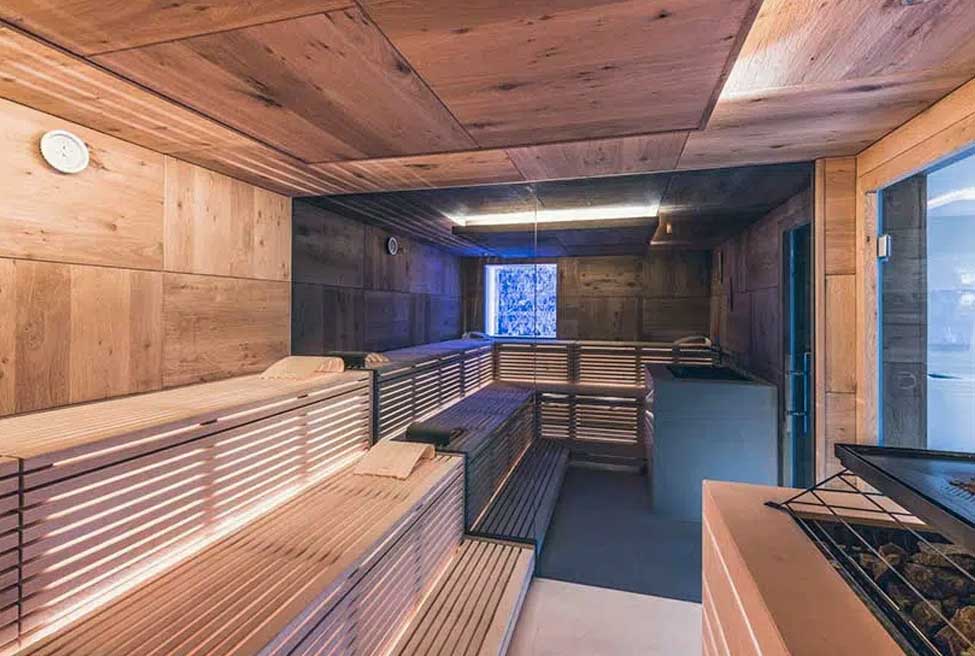 Wooden commercial sauna