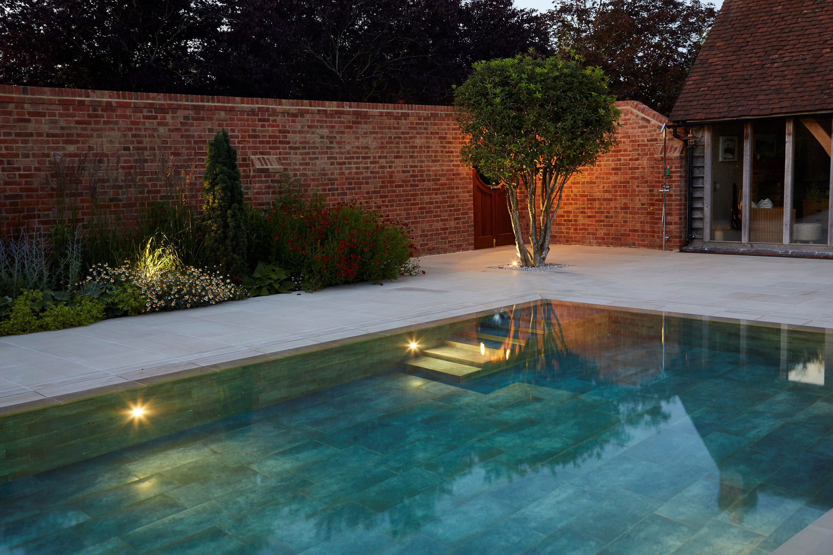 Pool with lights